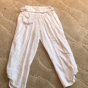 White linen pant with tags